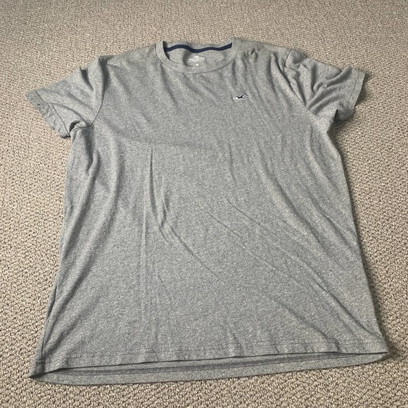 Hollister Mens T-Shirt Size Large Gray Short Sleeves Crew Neck Pullover Casual - Picture 1 of 11